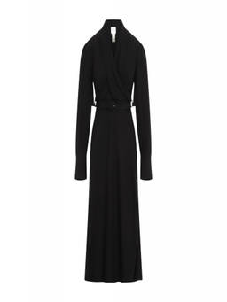 Patou - Black Draped Maxi Day Dress (XS)