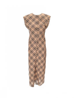 AMI Paris - Light Brown Plaid Long Dress