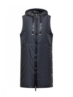 Max Mara - Blue Solid Hood Jacket (3XS)