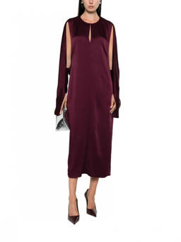 Stella McCartney - Dark Brown Round Neck Midi Dress