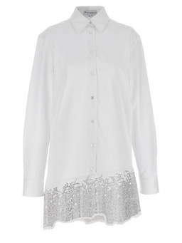 JW Anderson - White Rhinestone Shirt Dress (XS)
