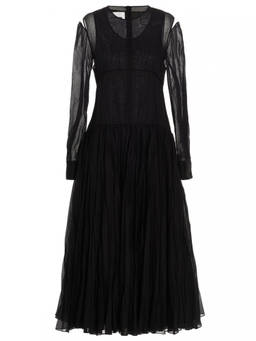 Jil Sander - Black Pleated Skirt Dress (M)