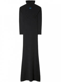 OFF-WHITE - Black High-Neck Long Dress (XS)