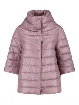 Herno - Purple Quilted Mock Collar Jacket