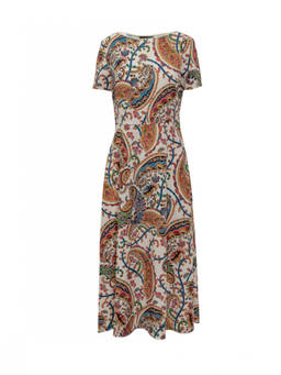 Etro - Multicolor Paisley Round Neck Midi Dress (M)