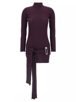 GIUSEPPE DI MORABITO - Purple Jewel brooch dress (XS)