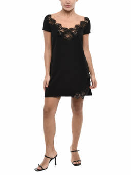 Dsquared2 - Black Lace V Neck Mini Dress