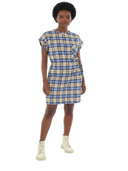 Woolrich - Multicolor Checks Round Neck Mini Dress