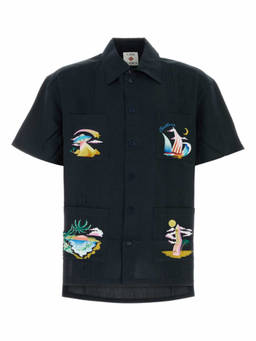 Casablanca - Dark Black Embroidered Shirt