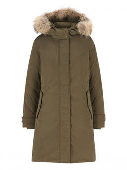 Woolrich - Green Long Hooded Jacket (XS)