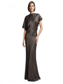 Rick Owens - Brown Cowl Neck Maxi Dress (S)