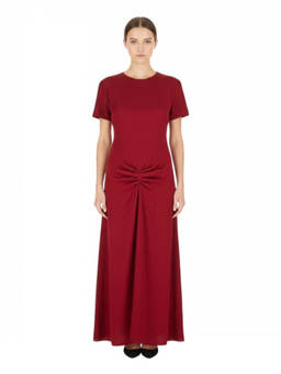 Victoria Beckham - Red Crew Neck Maxi Dress (XS)
