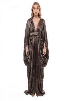 BALMAIN - Brown V Neck Maxi Dress (S)