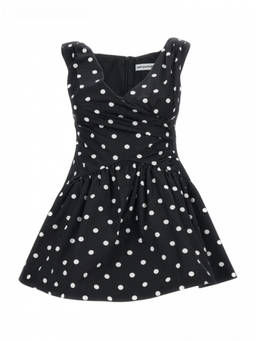 self-portrait - Black Polka-Dot Dress (S)