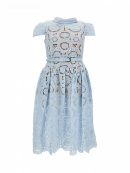 self-portrait - Blue Floral Lace Dress
