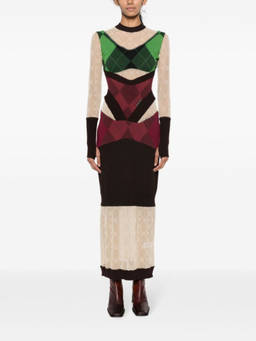 Marine Serre - Multi color Multi color knit midi dress (S)