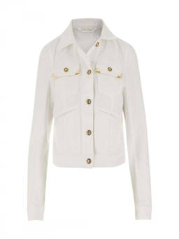 Palm Angels - White Cotton Denim Jacket (S)