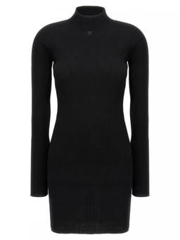 Courreges - Black Solar Light Rib Dress