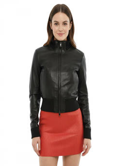 Diesel - Black Solid Mock Collar Jacket (XXS)