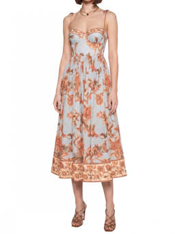 Zimmermann - Multicolor Floral Sweet Heart Neck Dress (L)