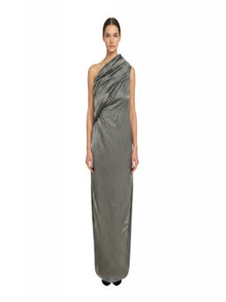 Rick Owens - Dark Grey One Shoulder Maxi Dress
