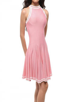 BALMAIN - Pink Halter Neck Dress