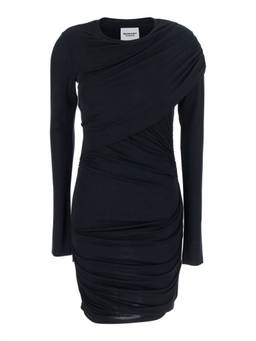 Marant Etoile - Black Denise Draped Mini Dress (M)