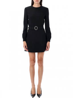 Saint Laurent - Black Backless Mini Dress