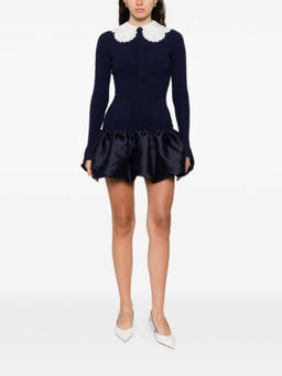 self-portrait - Dark Blue Knitted Mini Dress