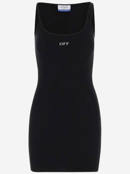 OFF-WHITE - Black Logo Detail Dress
