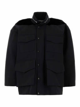 Sacai - Black Grosgrain Oversize Jacket
