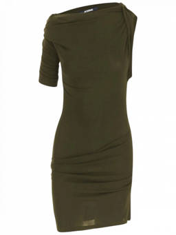 JACQUEMUS - Green Draped Mini Dress