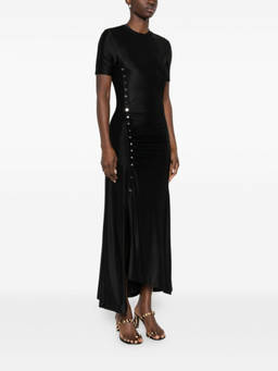 RABANNE - Black Pleated Short Dress