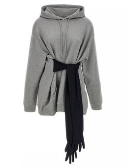 MM6 Maison Margiela - Grey Hoodie dress with gloves (S)
