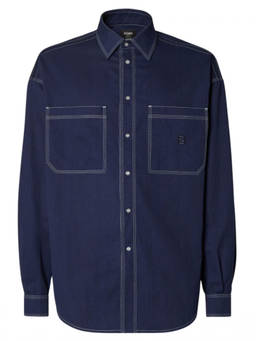 Fendi - Navy Blue Logo Shirt
