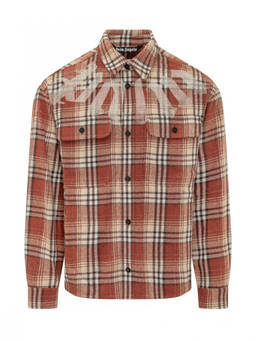 Palm Angels - Orange Regular Check Shirt