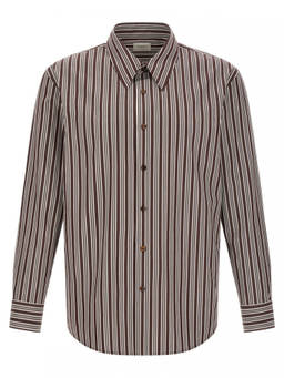 Saint Laurent - Brown Regular Stripes Shirt (M)