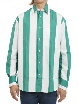 JACQUEMUS - White Loose Stripes Shirt (L)