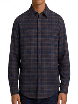 OFF-WHITE - Dark Blue Relaxed Plaid Shirt