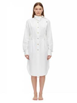 Vivienne Westwood - White Shirt Collar Knee Length Dress
