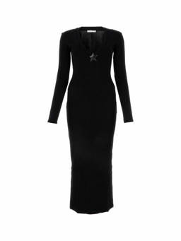 AREA - Black Stretch Viscose Dress