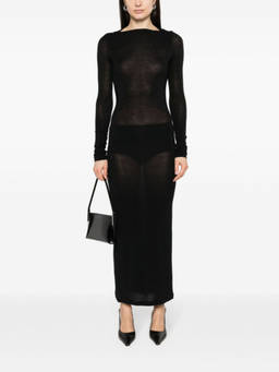 Saint Laurent - Black Long Pencil Dress