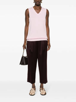 Sportmax - Pink V-necked Wool Vest