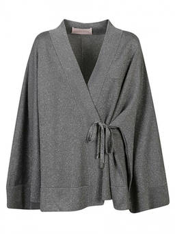 Circus Hotel - Dark Grey Viscose Short Kimono (S)