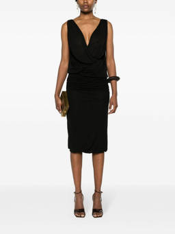 Saint Laurent - Black V-Neck Dress (S)