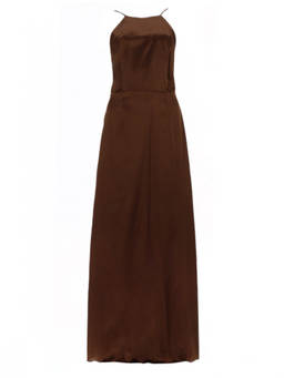 The Garment - Brown Halter Neck Maxi Dress