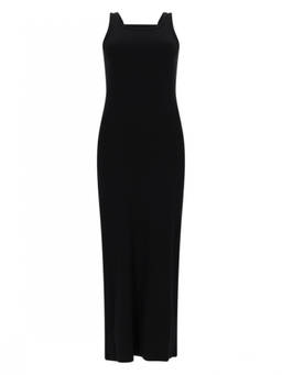 MSGM - Black Square Neck Maxi Dress
