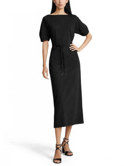 Lemaire - Black Boat Neck Midi Dress (M)