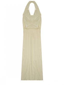 Alysi - Yellow Halter Neck Maxi Dress (S)