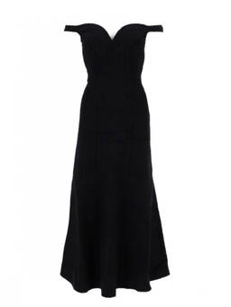 self-portrait - Black Off Shoulder Maxi Dress